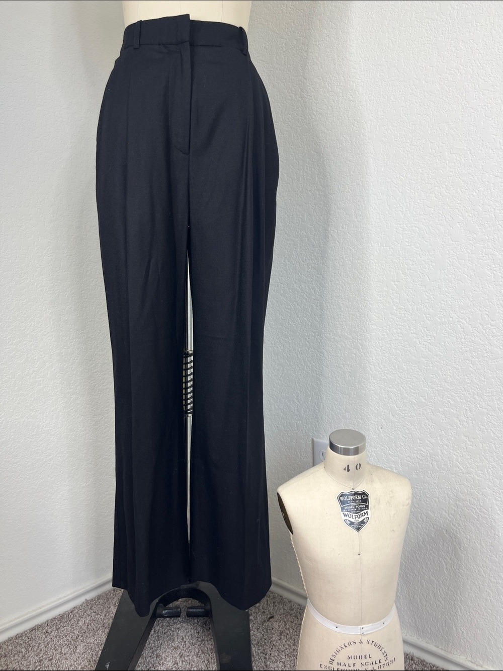 Loulou Studio SOLO Flannel High Rise Pleated Pants Trousers